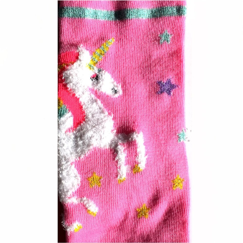 *3/$15* Fuzzy Unicorn Knee High Socks - Picture 2 of 3